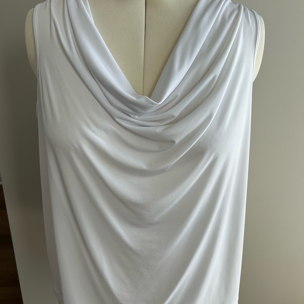 Calvin Klein White Sleeveless Top